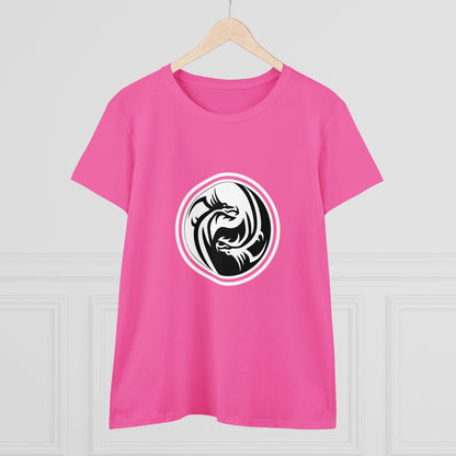 Symbol, Ying Yang, Dragon- Adult, Semi-fitted, Smaller Size Image, T-shirt