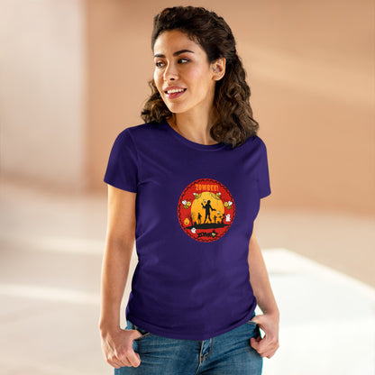 Animals, Bugs, Bee, ZOMBEE, Funny, Holiday, Halloween- Adult, Semi-fitted, Smaller Size Image, T-shirt