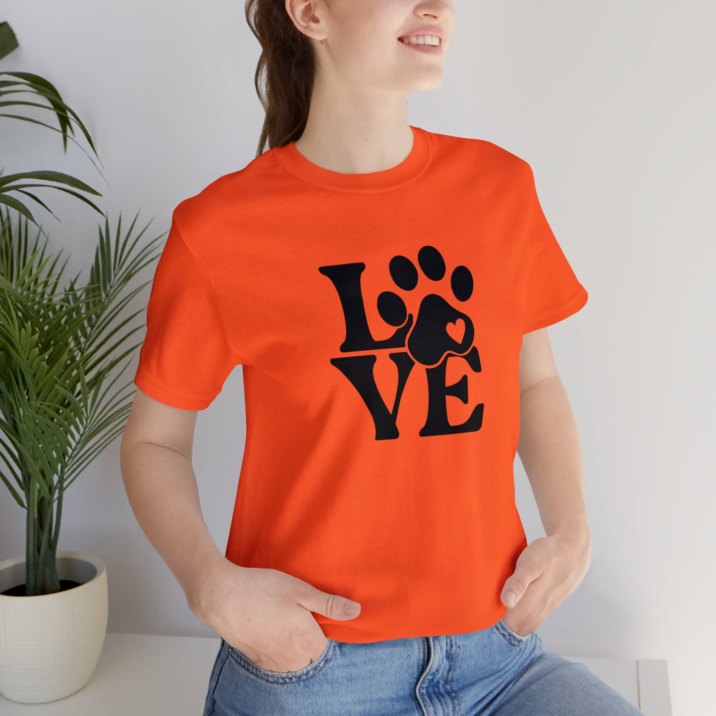 Love, Dog, Animals, Words- Adult, Regular Fit, Soft Cotton, T-shirt