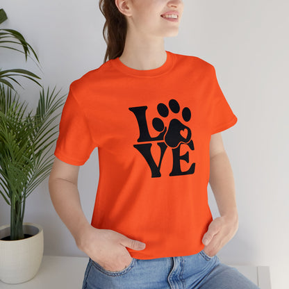 Love, Dog, Animals, Words- Adult, Regular Fit, Soft Cotton, T-shirt