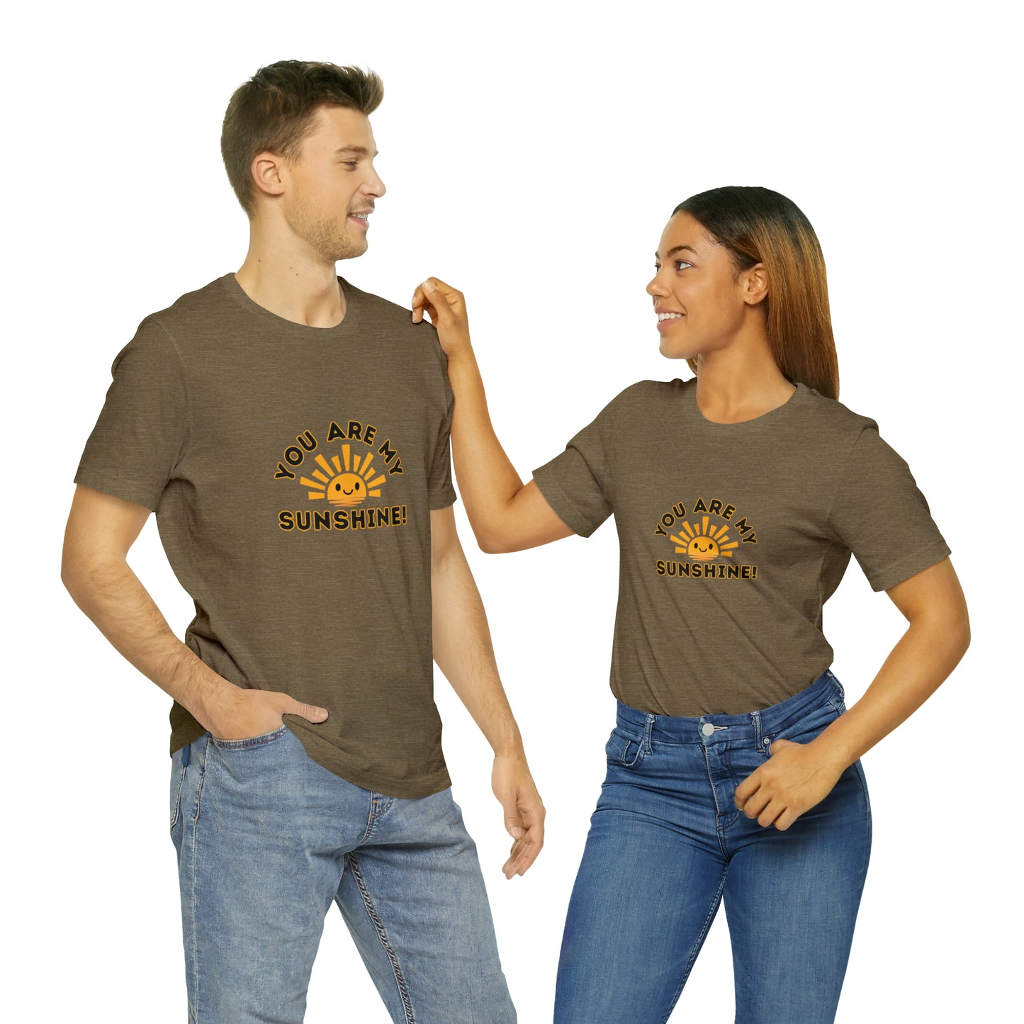Positive, You Are My Sunshine, Happiness- Adult, Regular Fit, Soft Cotton, T-shirt