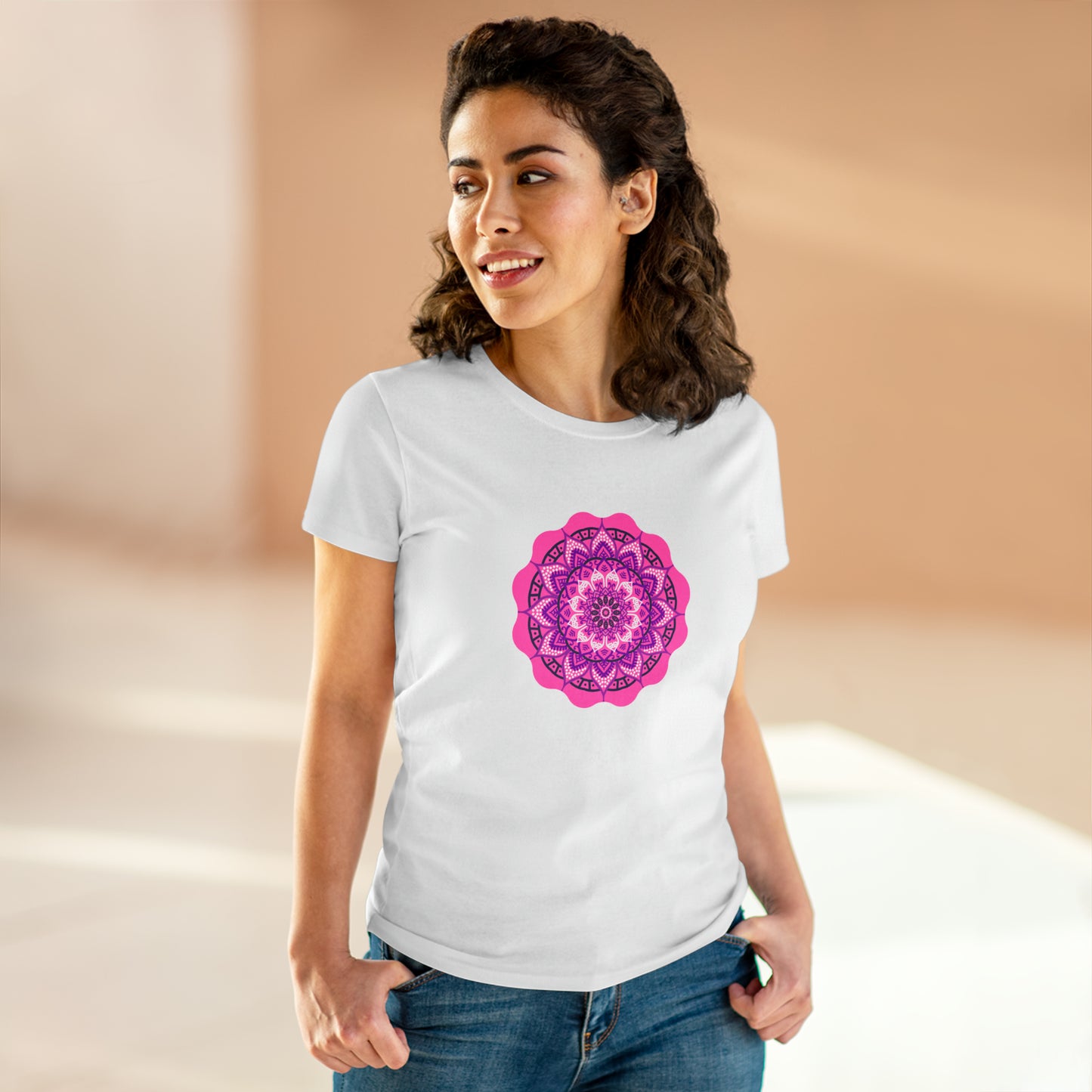 Colorful, Art, Nature, Flowers- Adult, Semi-fitted, T-shirt