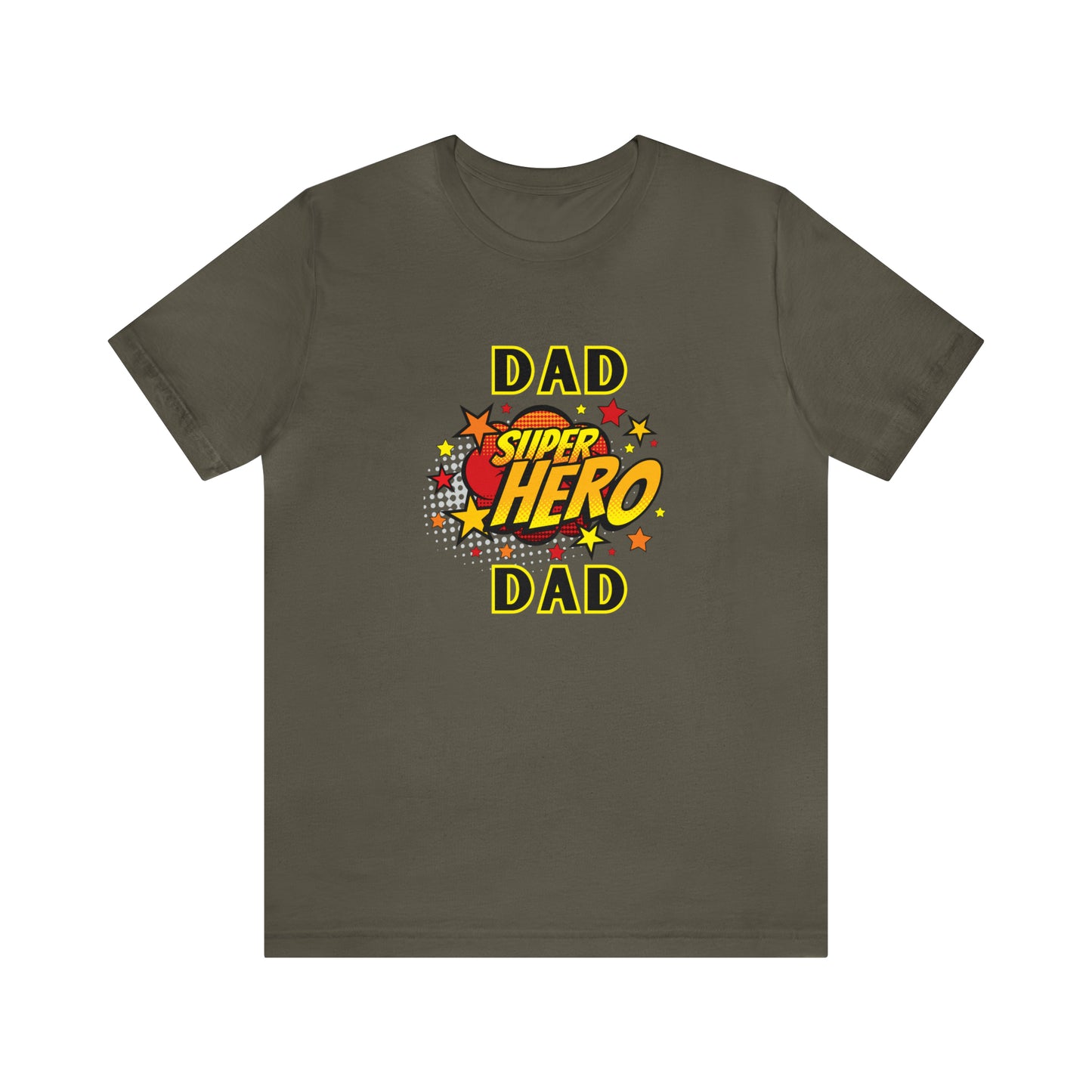 Family, Dad, Superhero, Positive- Adult, Regular Fit, Soft Cotton, T-shirt