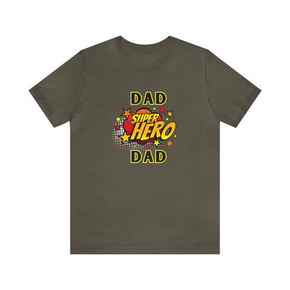 Family, Dad, Superhero, Positive- Adult, Regular Fit, Soft Cotton, T-shirt