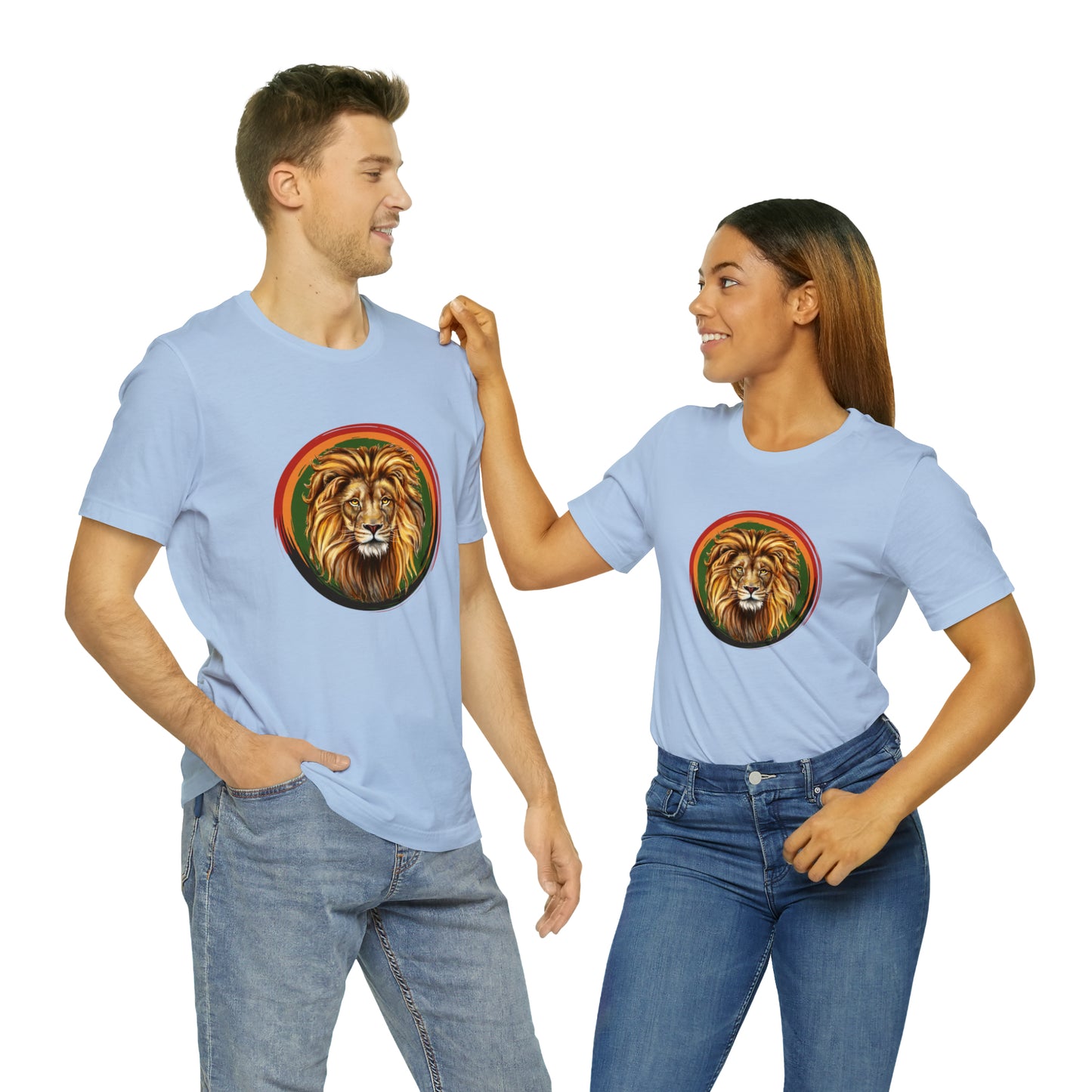 Lion, Animals, Feline (Wild Cats)- Adult- Adult, Regular Fit, Soft Cotton, Full Size Image, T-shirt