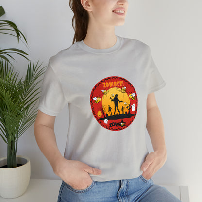 Animals, Bugs, Bee, ZOMBEE, Funny, Holiday, Halloween - Adult, Regular Fit, Soft Cotton, T-shirt