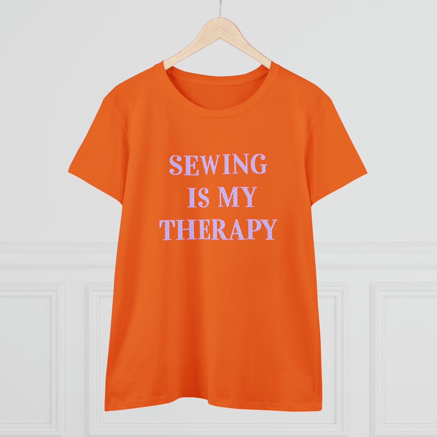 Sewing Is My Therapy- Adult, Semi-fitted T-shirt