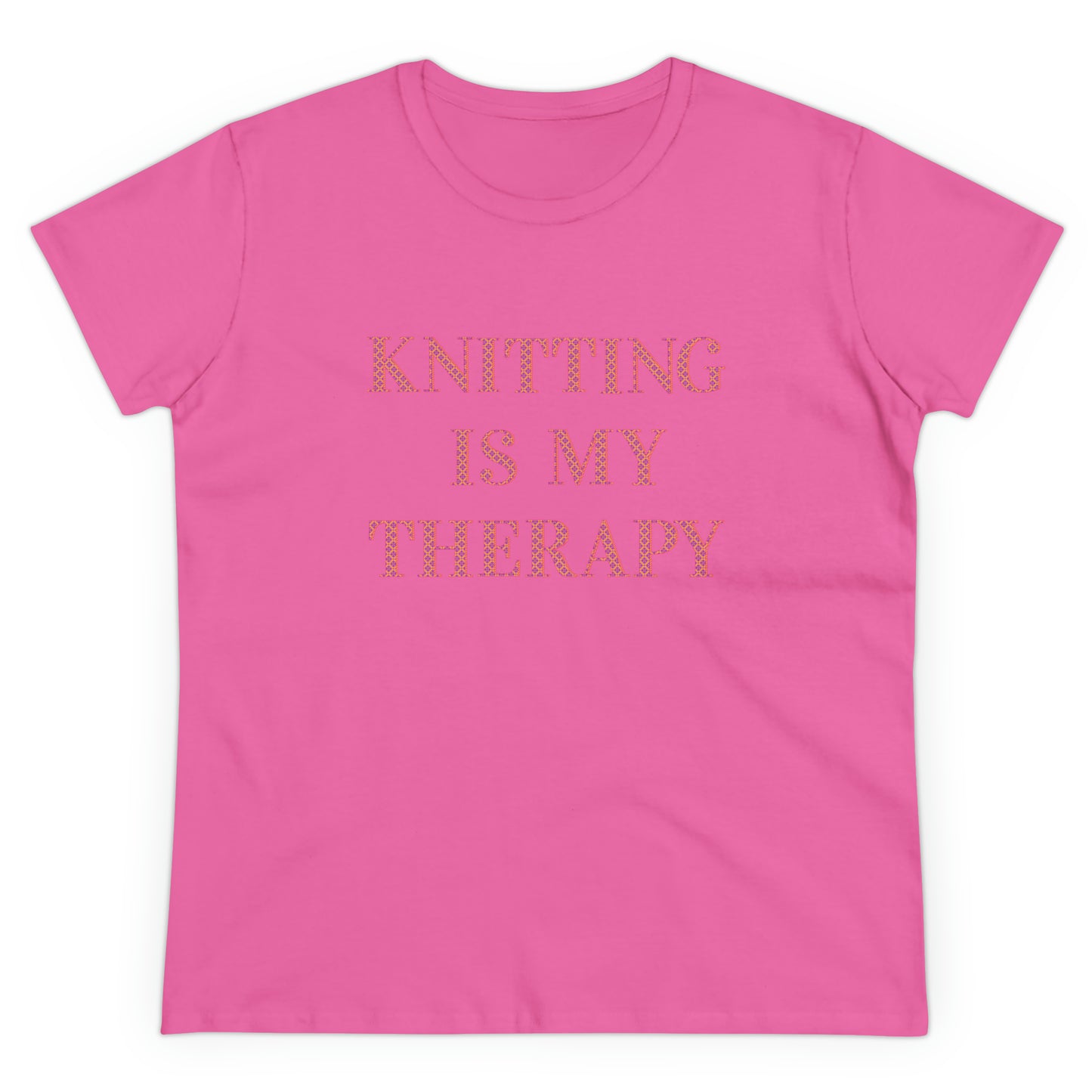 Knitting Is My Therapy- Adult, Semi-fitted T-shirt