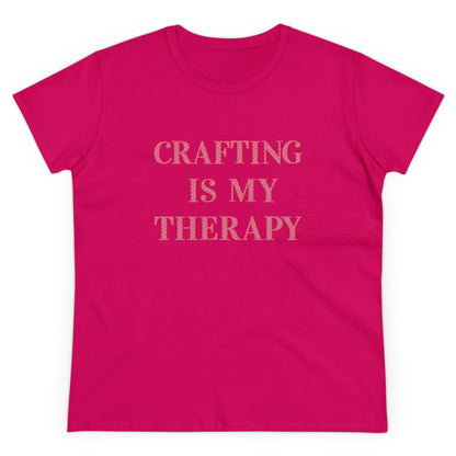 Crafting Is My Therapy- Adult, Semi-fitted, T-shirt