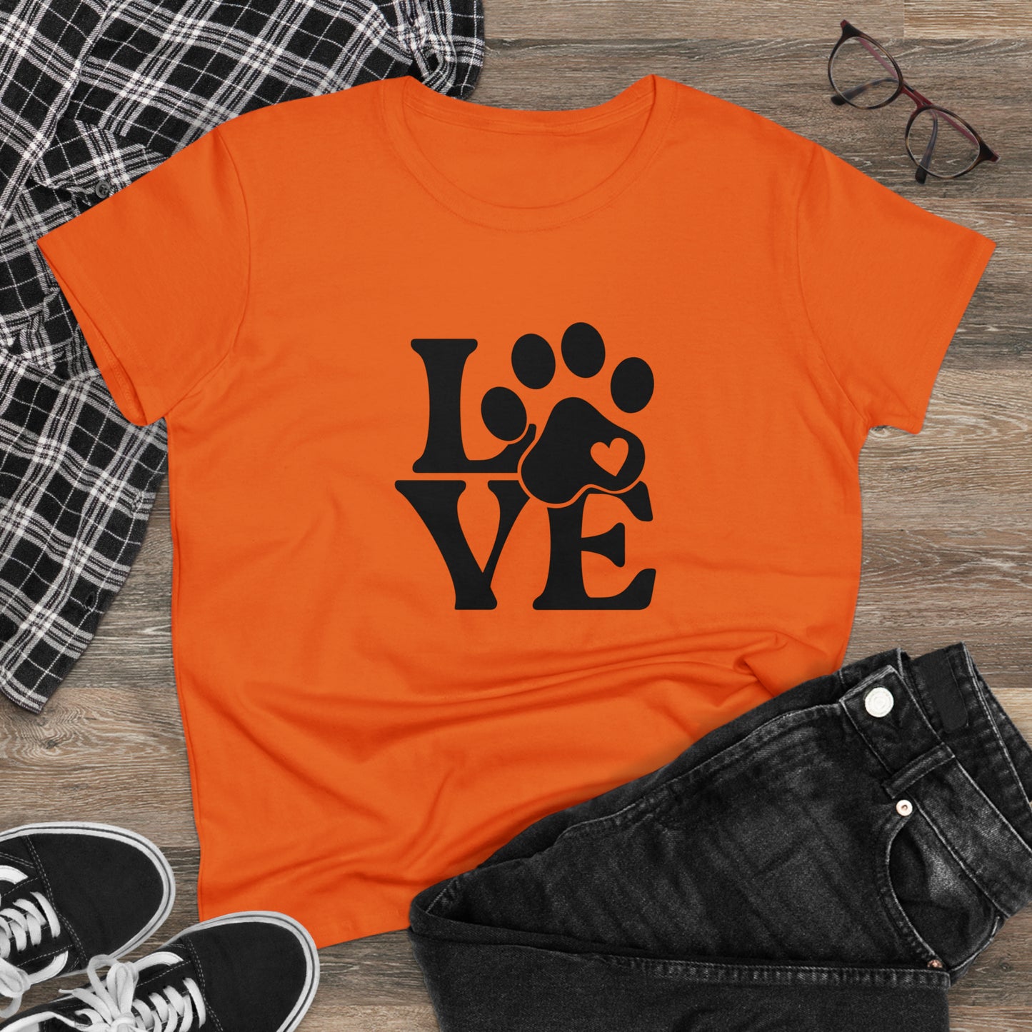 Love, Dog, Animals, Words- Adult, Semi-fitted, T-shirt
