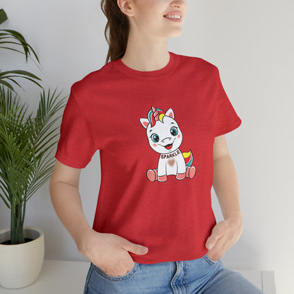 Fantasy, Unicorn, Sparkle, Positive- Adult, Regular Fit, Soft Cotton, T-shirt