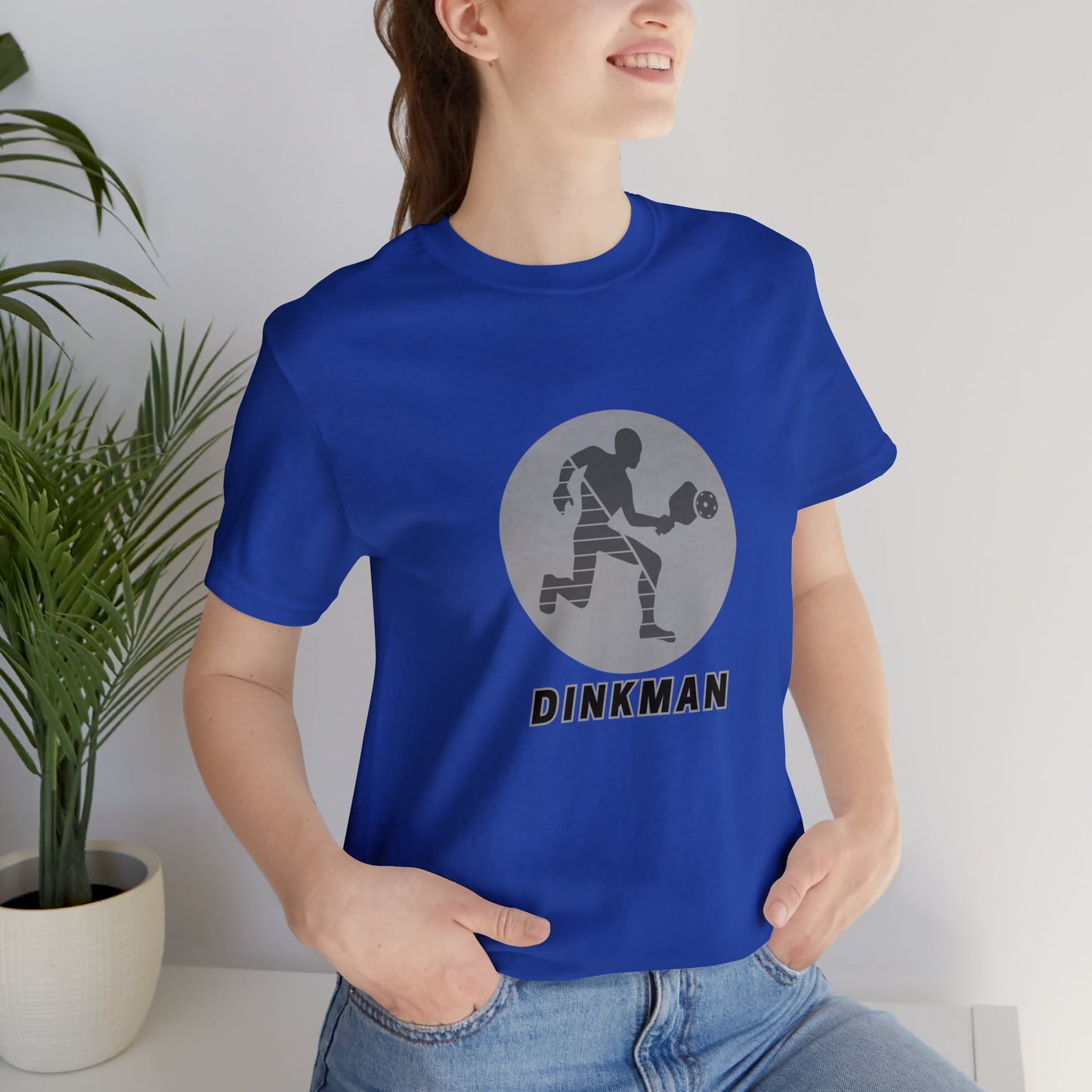 Pickleball Sports, Dinkman- Adult, Regular Fit, Soft Cotton, Smaller Size Image T-shirt