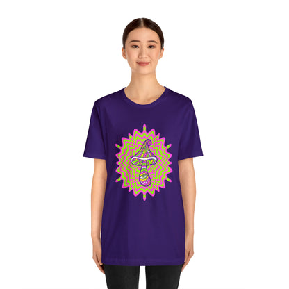Colorful, Retro Mushrooms T-shirt- Adult, Regular Fit, Soft Cotton, T-shirt