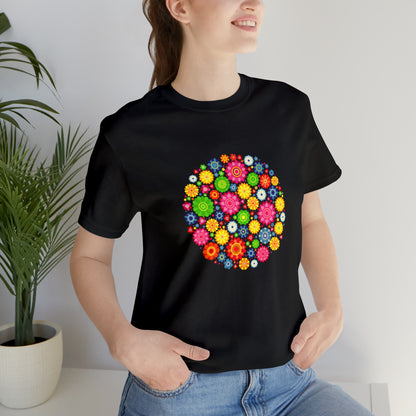 Colorful, Nature, Flowers- Adult, Regular Fit, Soft Cotton,  T-shirt