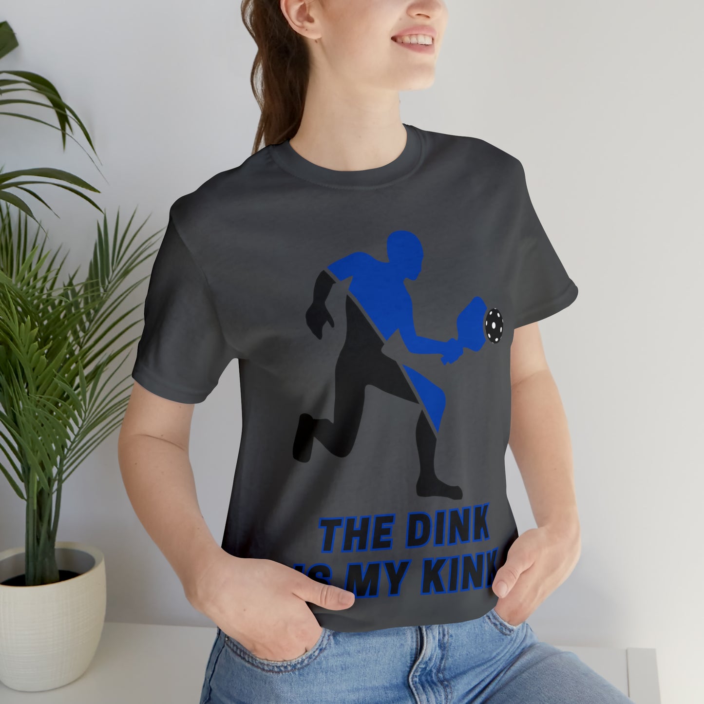 Pickleball Sports, The Dink Is My Kink- Adult, Regular Fit, Soft Cotton, Full Size Image, T-shirt