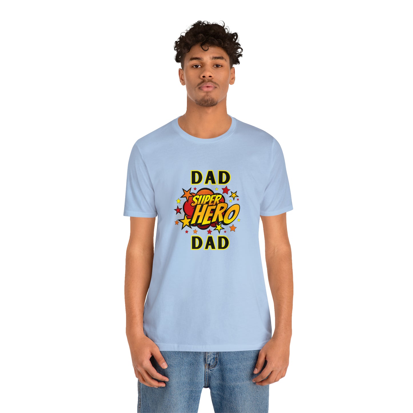 Family, Dad, Superhero, Positive- Adult, Regular Fit, Soft Cotton, T-shirt