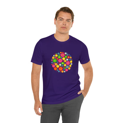 Colorful, Nature, Flowers- Adult, Regular Fit, Soft Cotton,  T-shirt