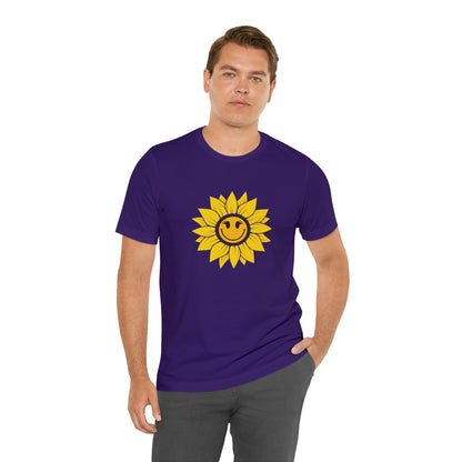 Positive, Sunflower, Nature, Gardens, Flowers, Garden- Adult, Regular Fit, Soft Cotton, T-shirt