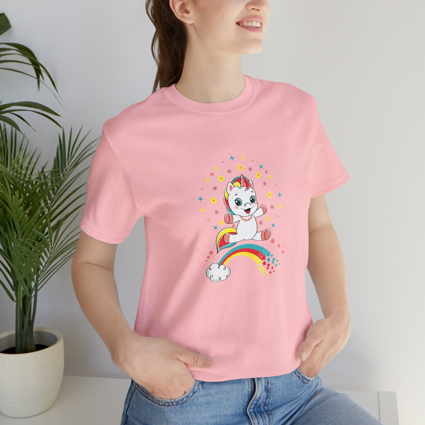 Fantasy, Unicorn, Positive, Things, Rainbow- Adult, Regular Fit, Soft Cotton, T-shirt