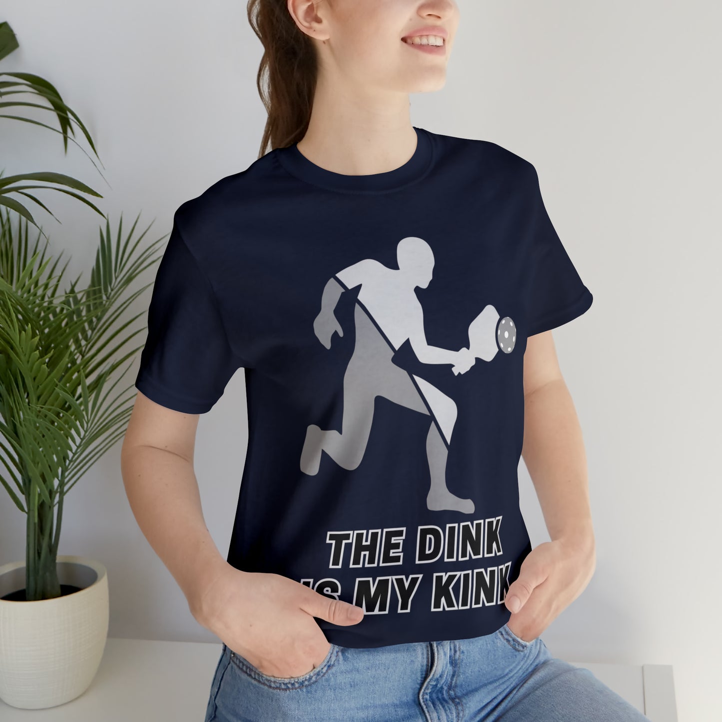 Pickleball Sports, The Dink Is My Kink- Adult, Regular Fit, Soft Cotton, Full Size Image, T-shirt