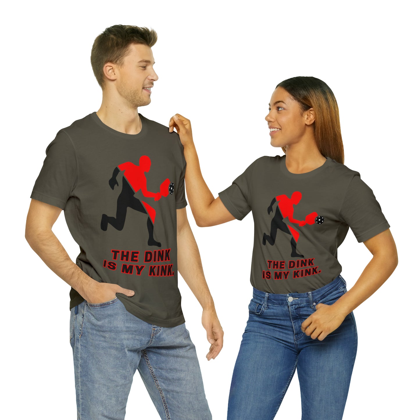 Pickleball Sports, The Dink Is My Kink- Adult, Regular Fit, Soft Cotton, Full Size Image, T-shirt