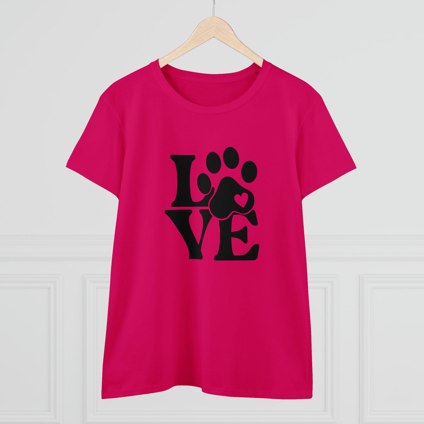 Love, Dog, Animals, Words- Adult, Semi-fitted, T-shirt