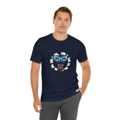 Holidays, Halloween, Animals, Felines, Funny, Sports, Panthers- Adult, Regular Fit, Soft Cotton, T-shirt