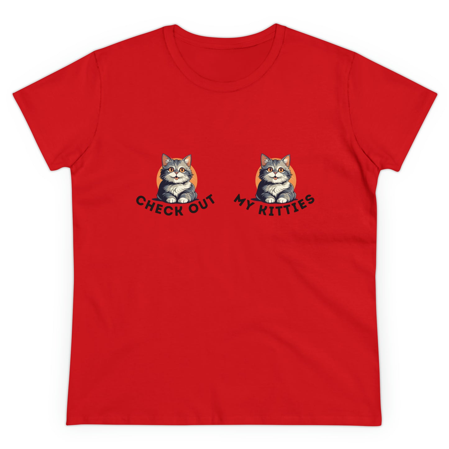 Kitty Cat T-Shirt / Check Out My Kitties Semi-Fitted Shirt / Unisex Jersey Short Sleeve Tee / Humorous Pet Clothes