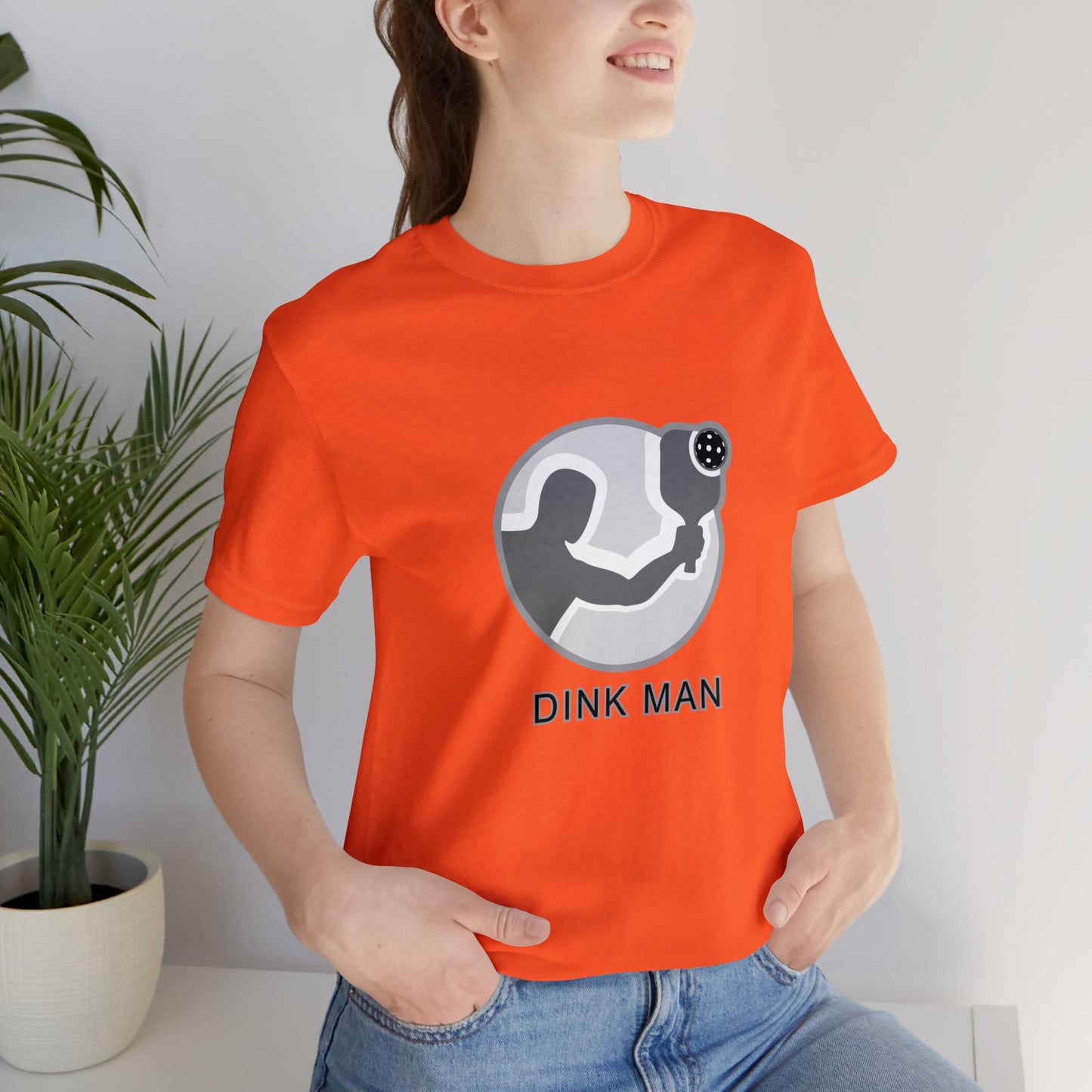 Pickleball Sports, Dink Man- Adult, Regular Fit, Soft Cotton, Smaller Size Image T-shirt