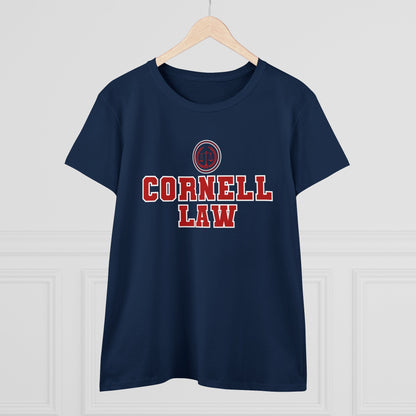 Cornell Law T-Shirt, Attorney, Lawyer, Law School, University, Bar Exam,Cornell University Law School- Adult, Semi-fitted, Smaller Size Image, T-shirt