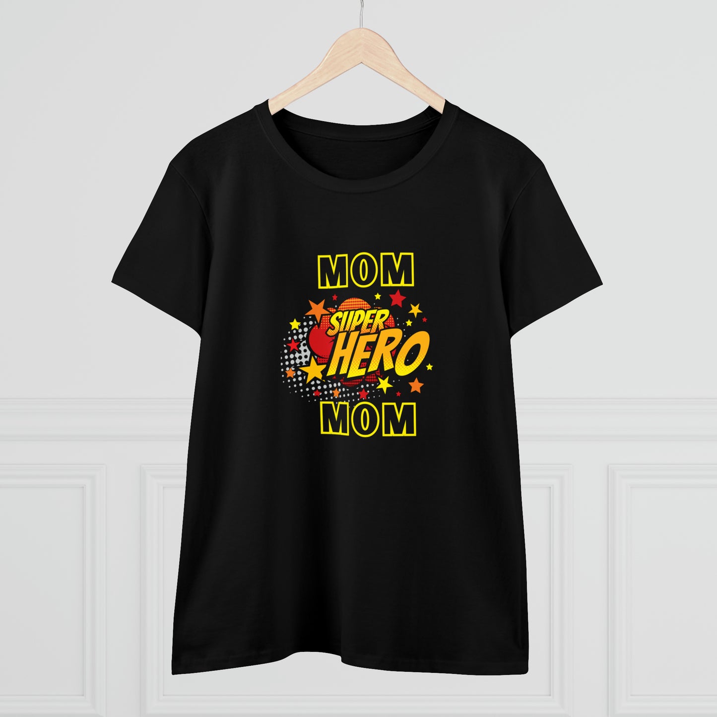 Family, Mom, Superhero, Positive- Adult, Semi-fitted, T-shirt