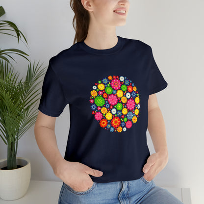 Colorful, Nature, Flowers- Adult, Regular Fit, Soft Cotton,  T-shirt