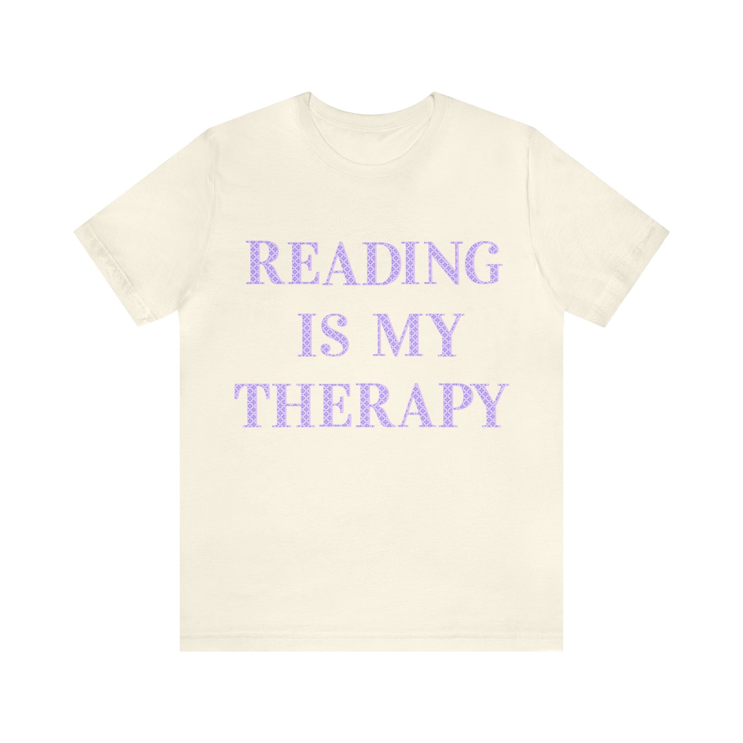 Reading Is My Therapy- Adult, Regular Fit, Soft Cotton, Full Size Image T-Shirt