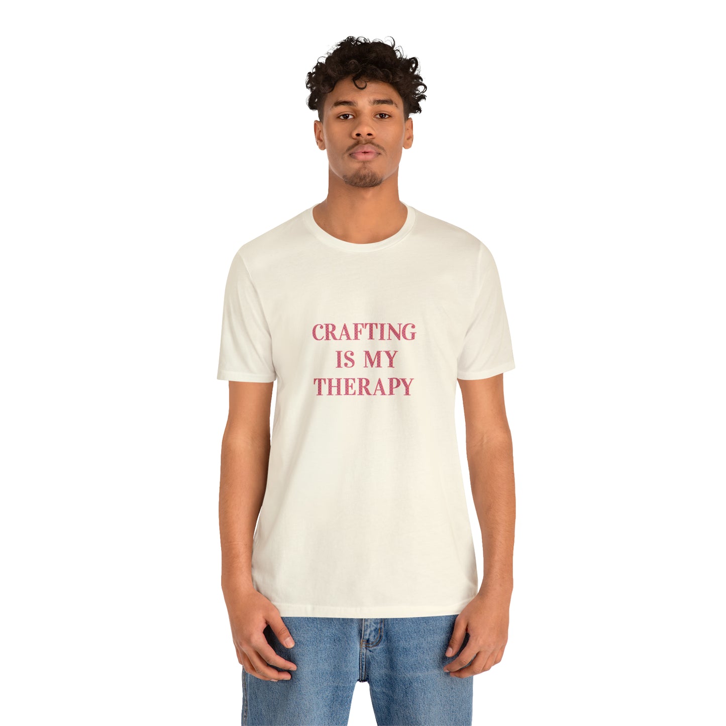 Crafting Is My Therapy- Adult, Regular Fit, Smaller Size Image, Soft Cotton, T-shirt