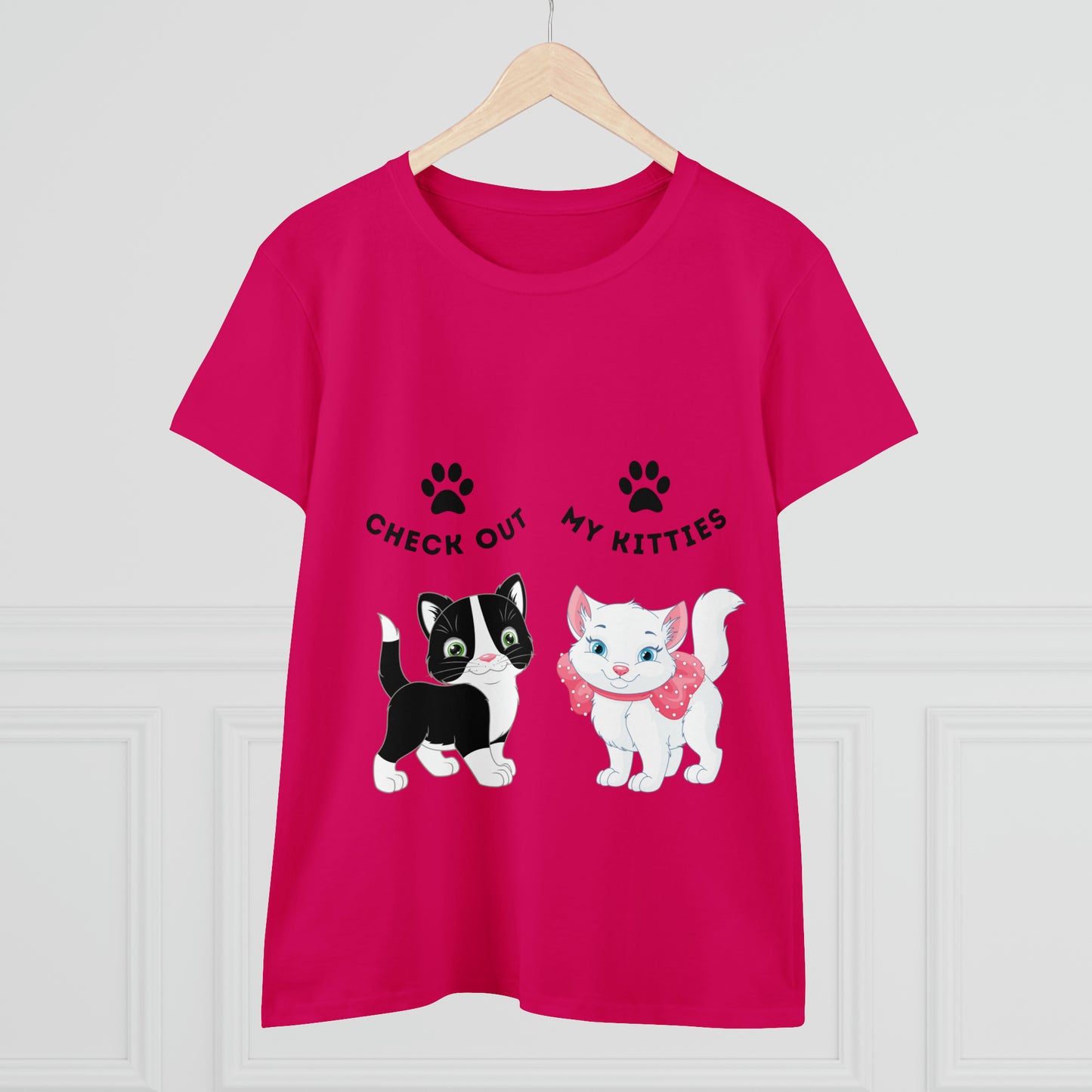 Kitty Cat T-Shirt / Check Out My Kitties Semi-Fitted Shirt / Unisex Jersey Short Sleeve Tee / Humorous Pet Clothes