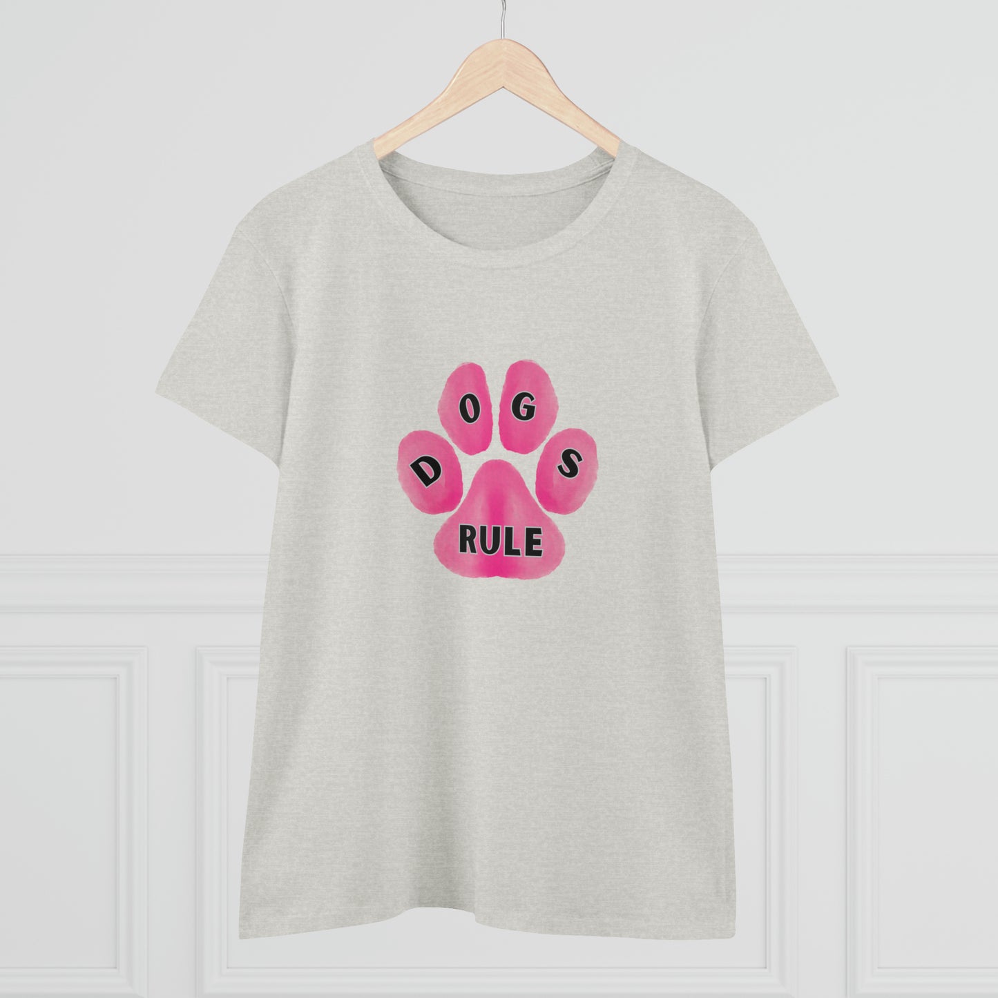 Art, Colorful, Dog Paw, Dogs Rule- Adult, Semi-fitted, T-shirt