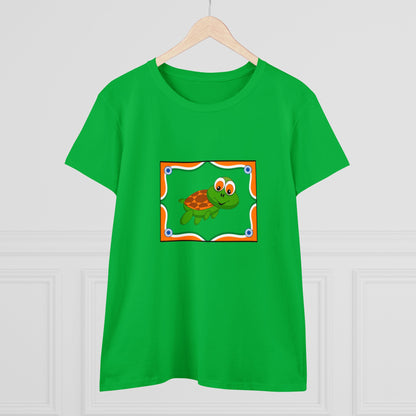 Turtle Swimming, Animals, Sports, Swimming- Adult, Semi-fitted, T-shirt