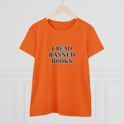 Reading, I Read Banned Books, Things, Books- Adult, Semi-fitted, Smaller Size Image T-Shirt