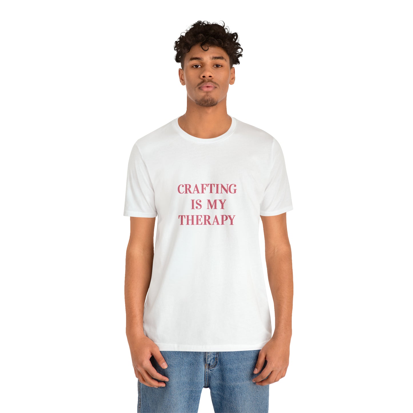 Crafting Is My Therapy- Adult, Regular Fit, Smaller Size Image, Soft Cotton, T-shirt