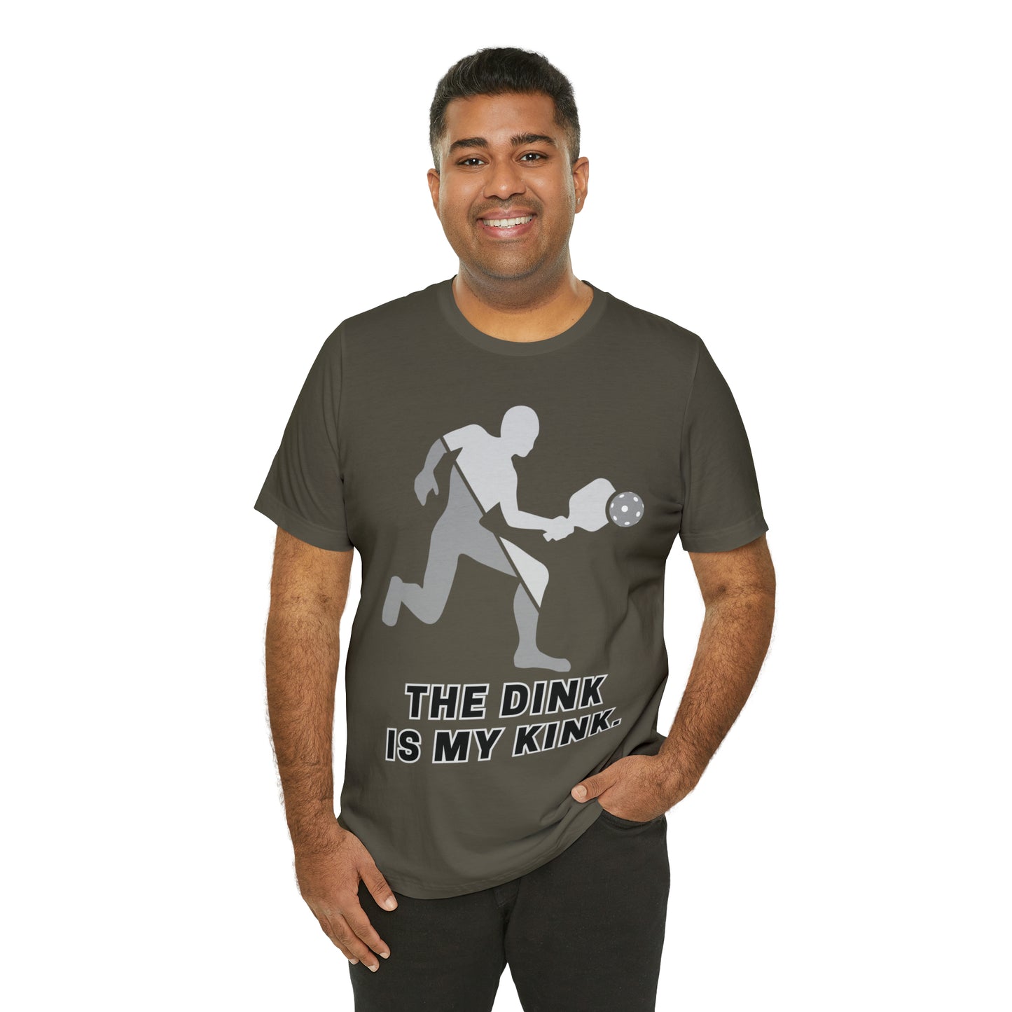 Pickleball Sports, The Dink Is My Kink- Adult, Regular Fit, Soft Cotton, Full Size Image, T-shirt