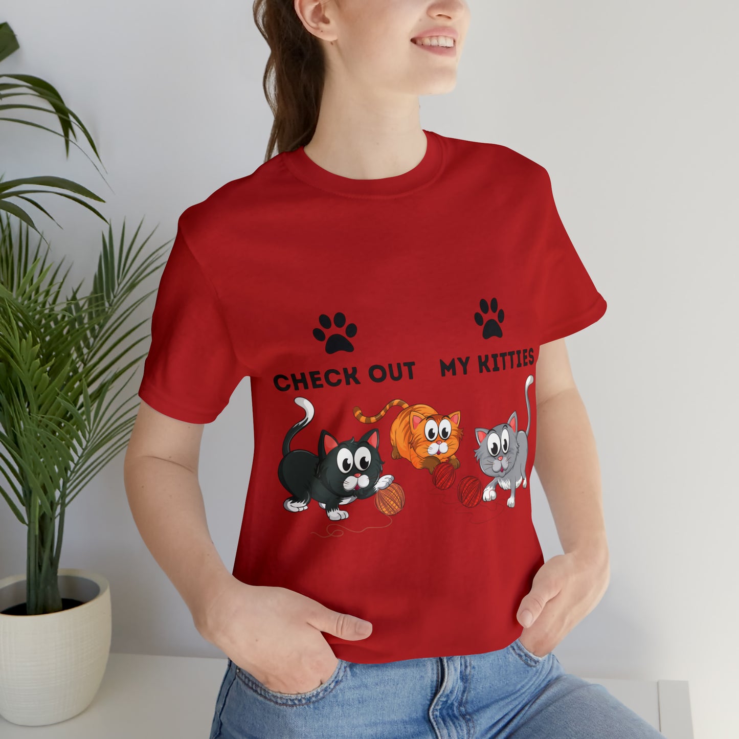 Kitty Cat T-Shirt / Check Out My Kitties Shirt / Unisex Jersey Short Sleeve Tee / Humorous Pet Clothes
