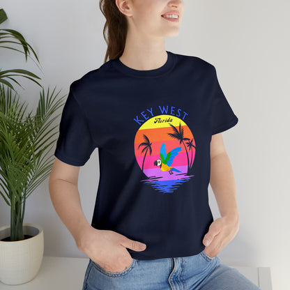 Places, States, Beach, Key West, Florida, United States of America, Animals, Birds- Adult, Regular Fit, Soft Cotton, T-shirt