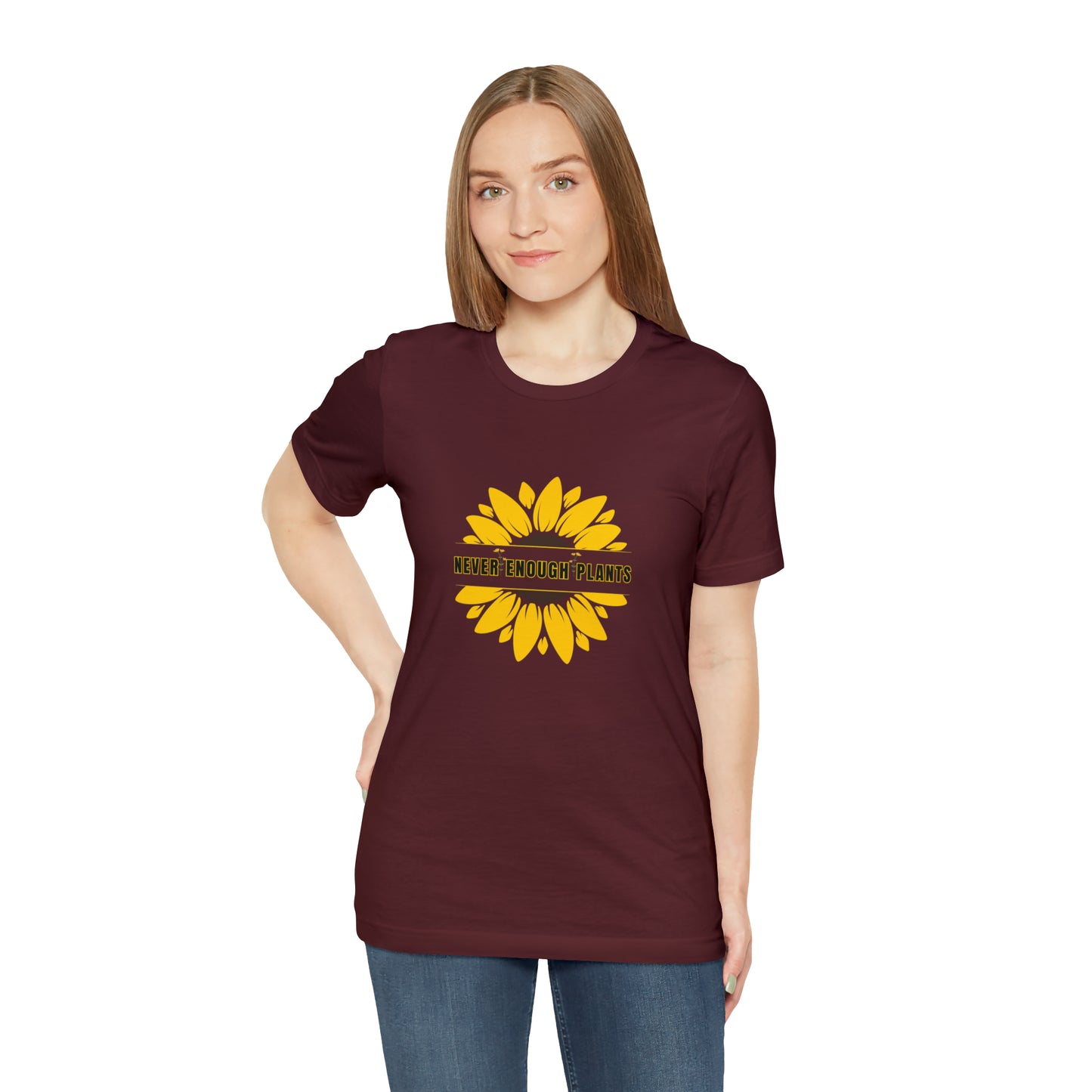 Nature, Plants, Flowers, Garden, Never Enough Plants, Sunflowers- Adult, Regular Fit, Soft Cotton, T-shirt