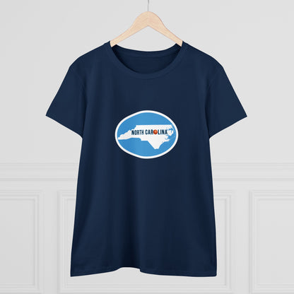 Places, States, North Carolina, United States of America, Sports, Basketball- Adult, Semi-fitted T-shirt