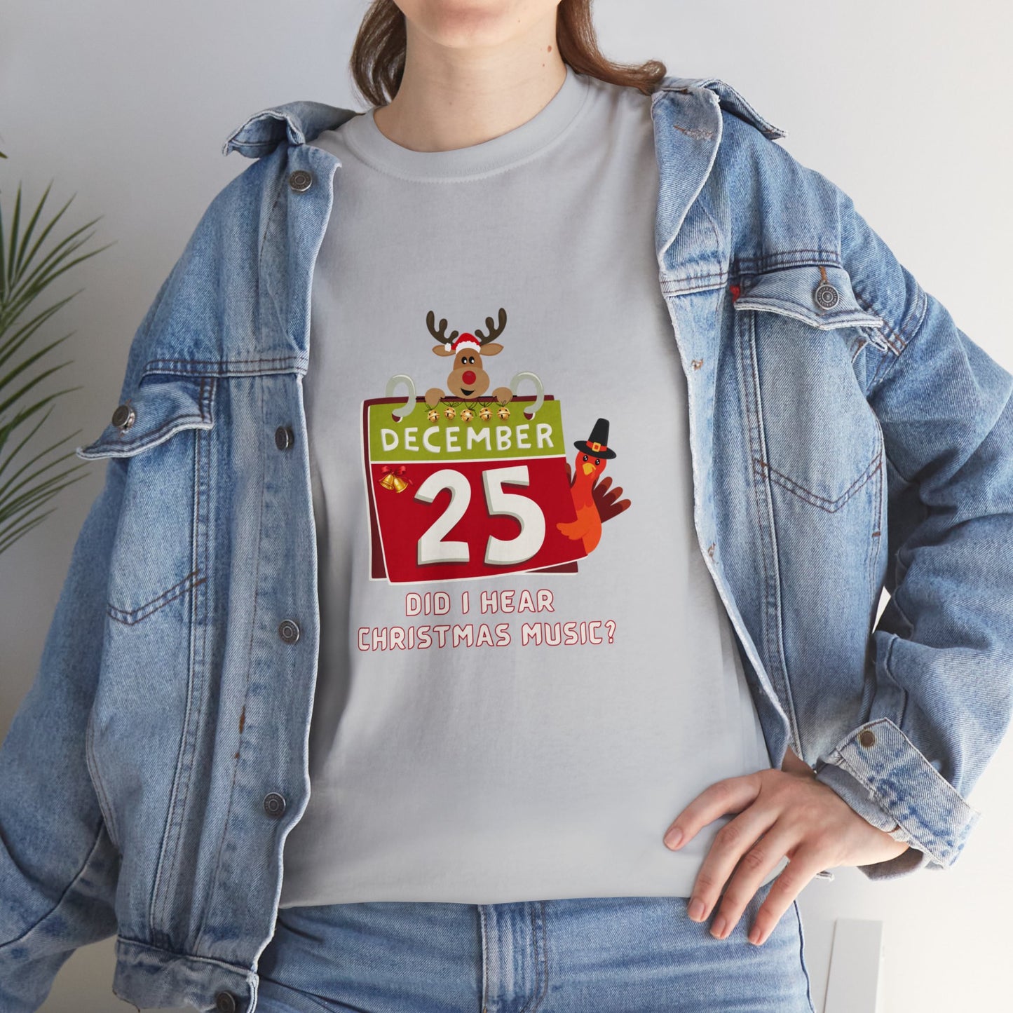Christmas Funny, Cute Holiday T-shirt-Unisex Heavy Cotton Tee