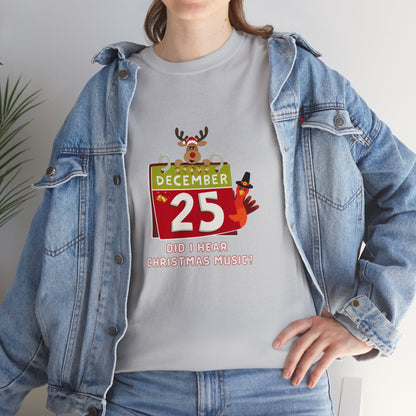 Christmas Funny, Cute Holiday T-shirt-Unisex Heavy Cotton Tee