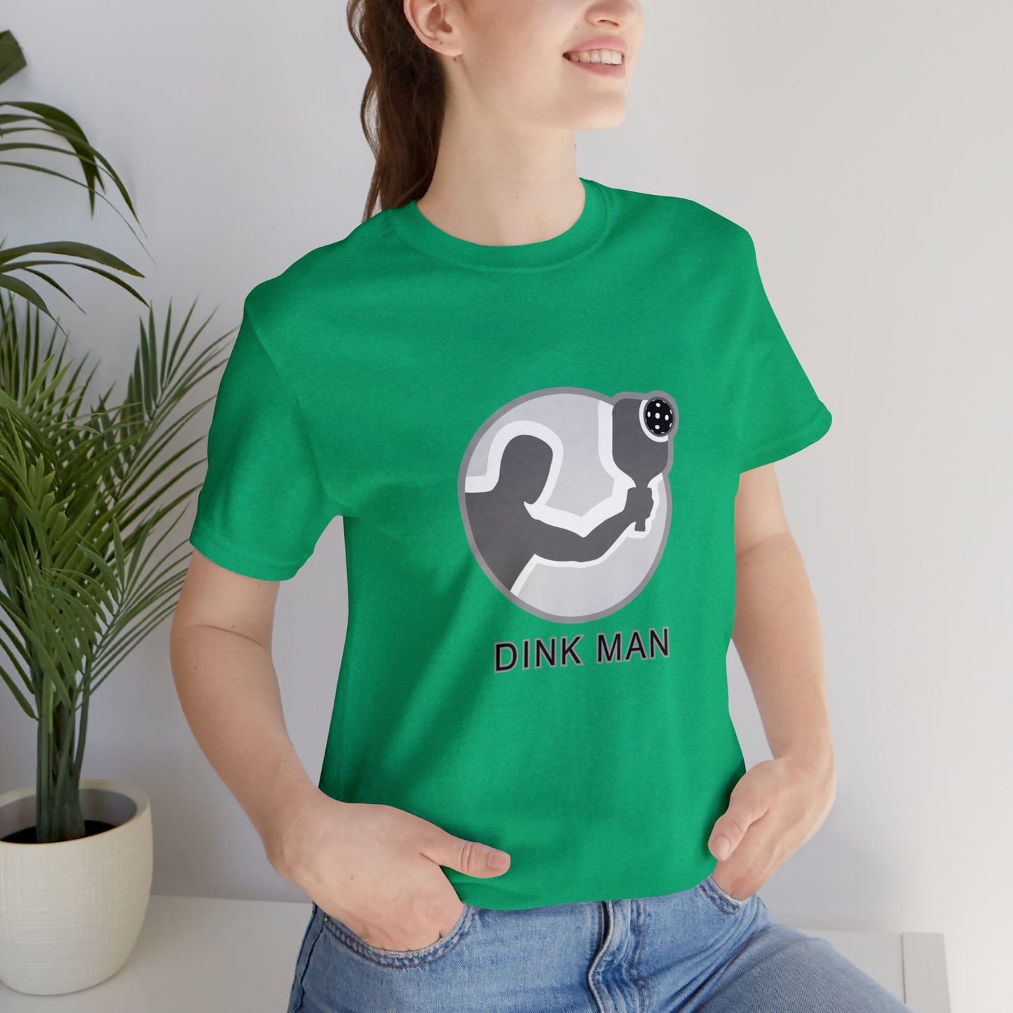 Pickleball Sports, Dink Man- Adult, Regular Fit, Soft Cotton, Smaller Size Image T-shirt