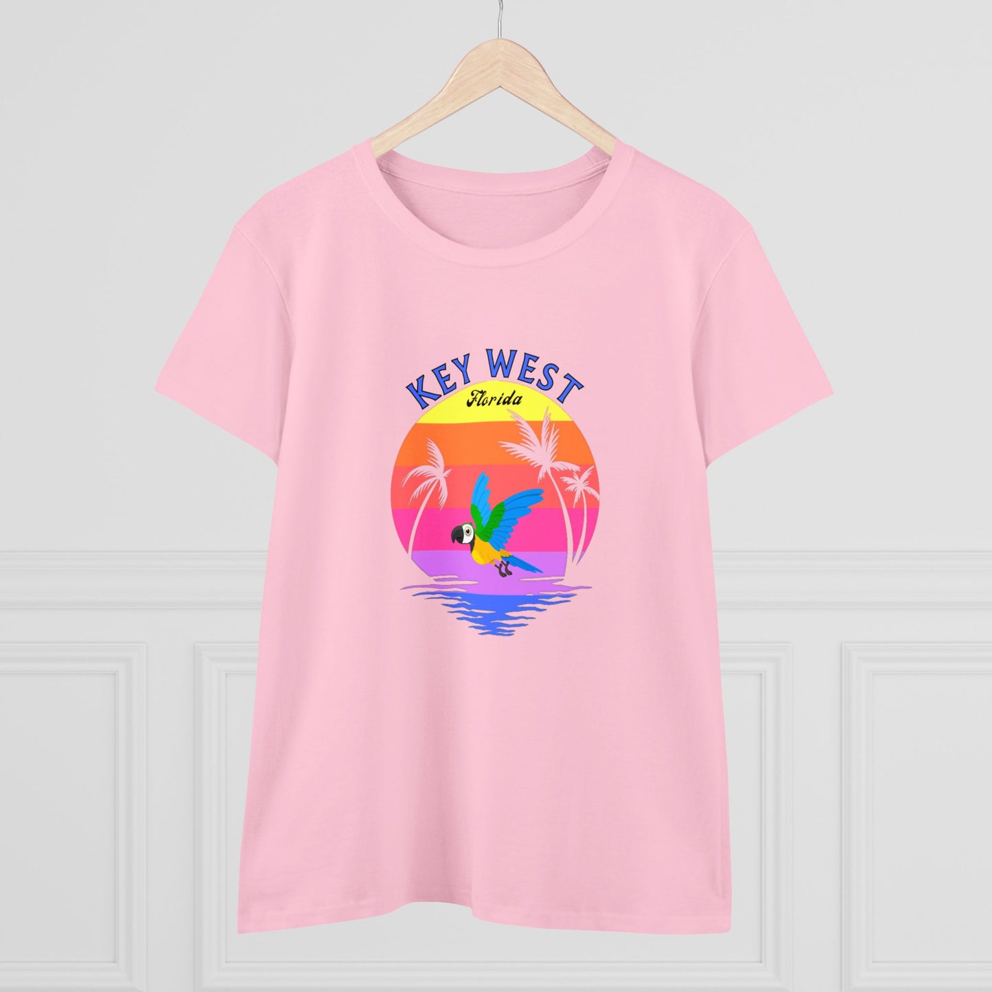 Places, Beach, Key West, Florida, United States of America, Animals, Birds- Adult, Semi-fitted T-shirt