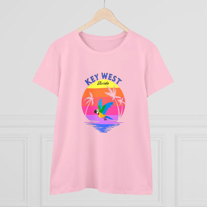 Places, Beach, Key West, Florida, United States of America, Animals, Birds- Adult, Semi-fitted T-shirt