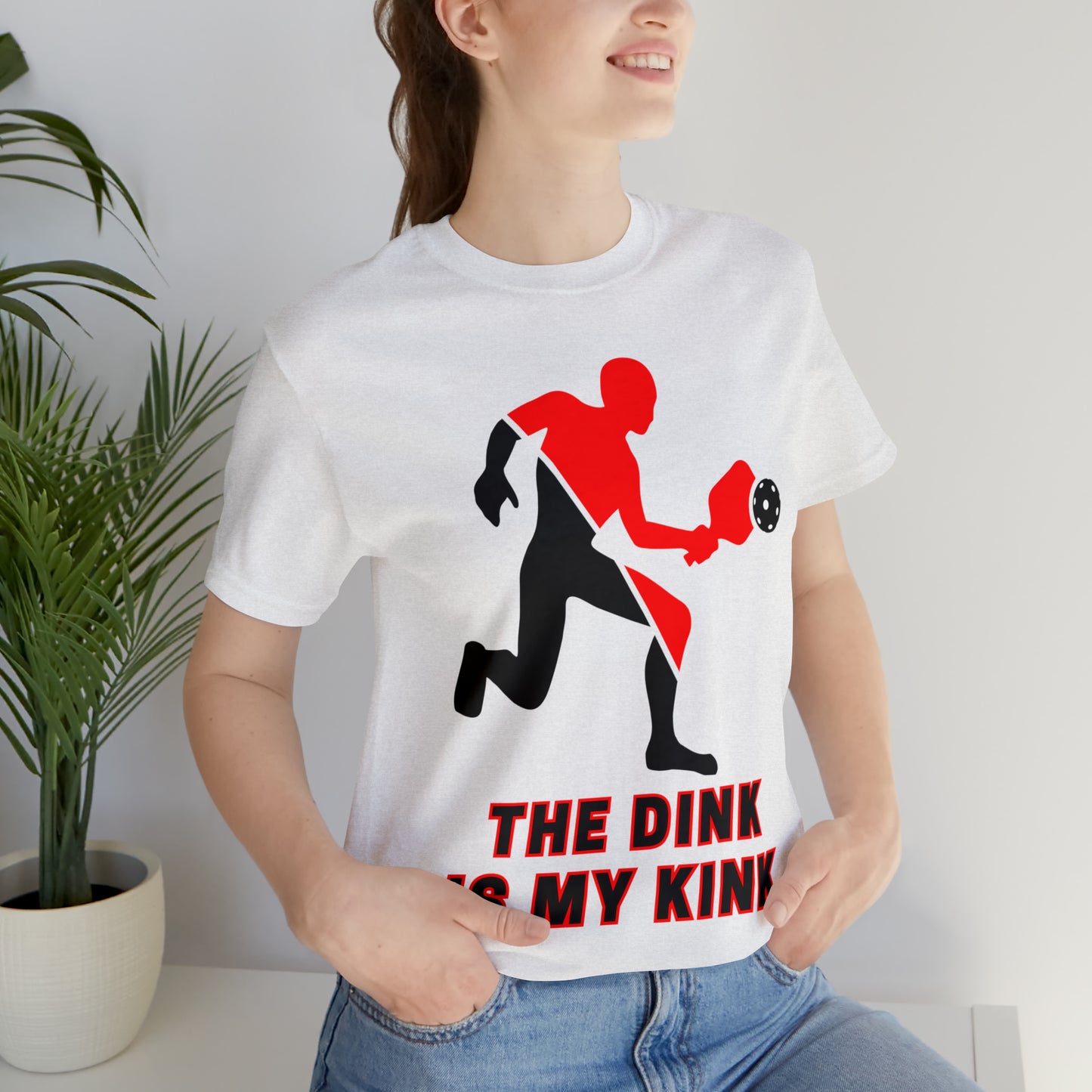 Pickleball Sports, The Dink Is My Kink- Adult, Regular Fit, Soft Cotton, Full Size Image, T-shirt